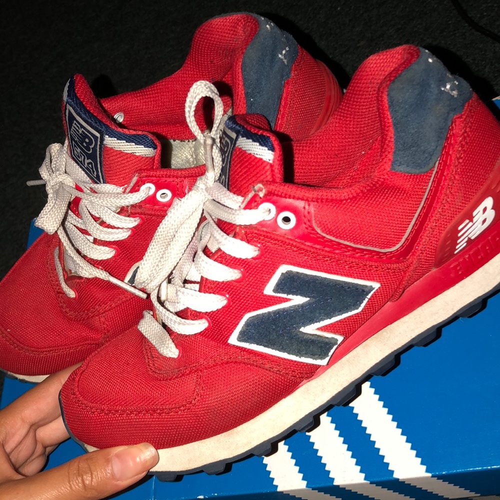White red and blue new balances